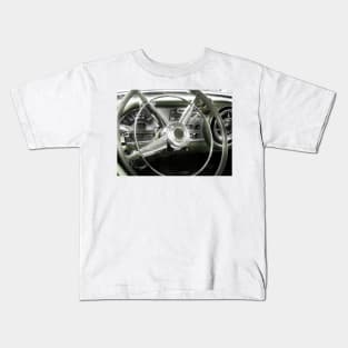 Steering wheel US car classic Kids T-Shirt